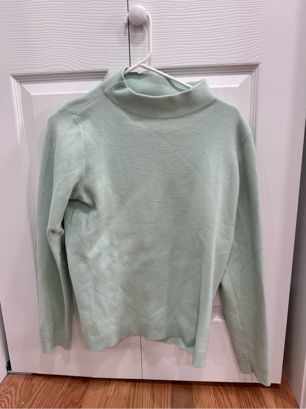 Ann Taylor Mint Green Mock Neck Sweater
